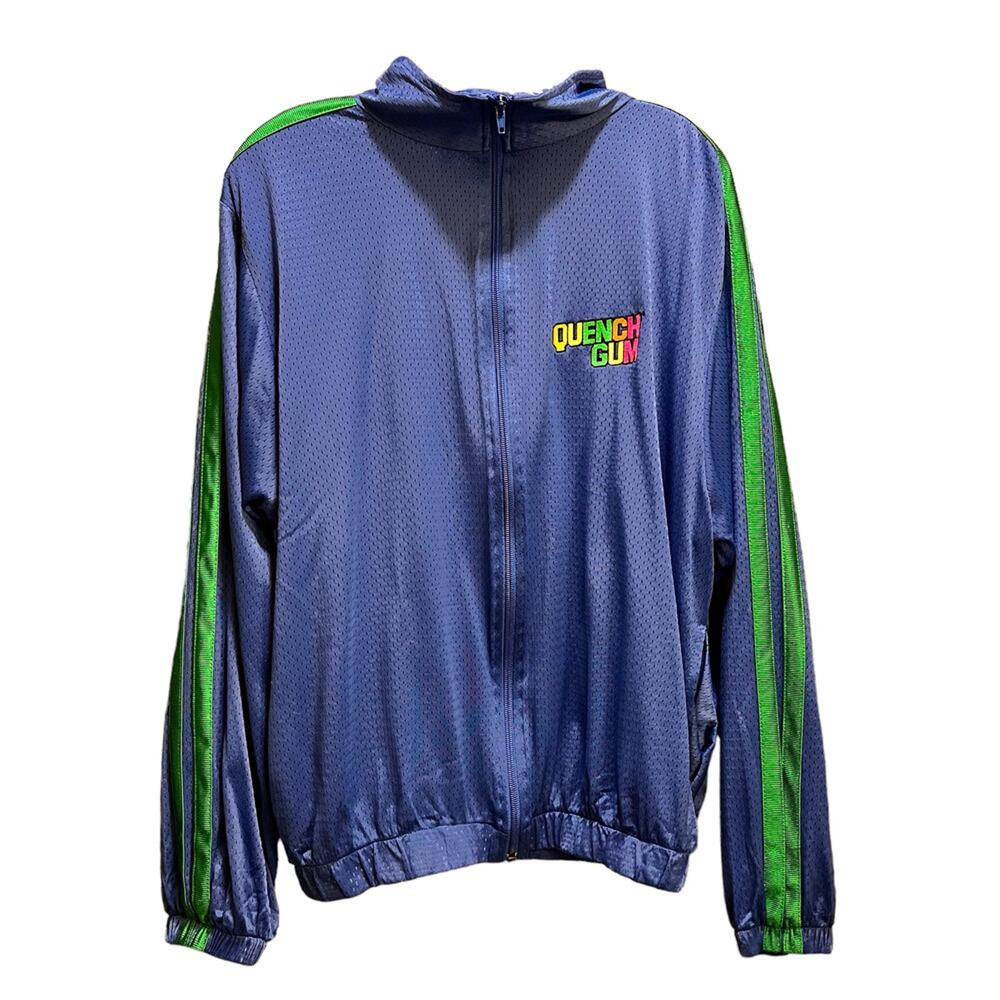 Unique Sales Vintage 1970 Quench Gum Sports Blue Zip Front Jacket S